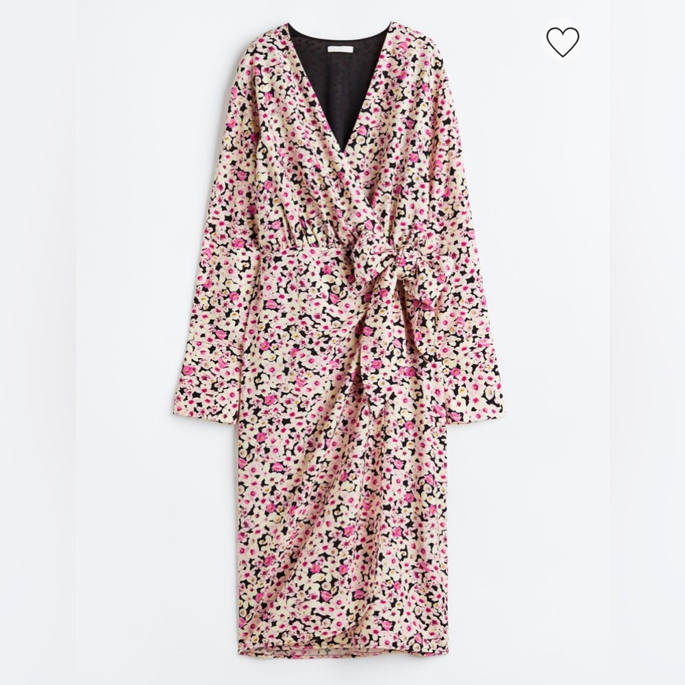 NWT H&M Long Sleeves Floral Wrap Dress